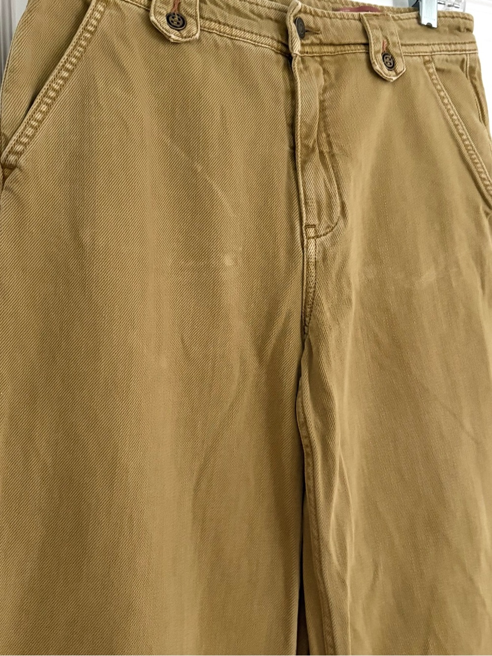 Anthropologie Wide-Leg Pants in Mustard - Picture 4 of 5